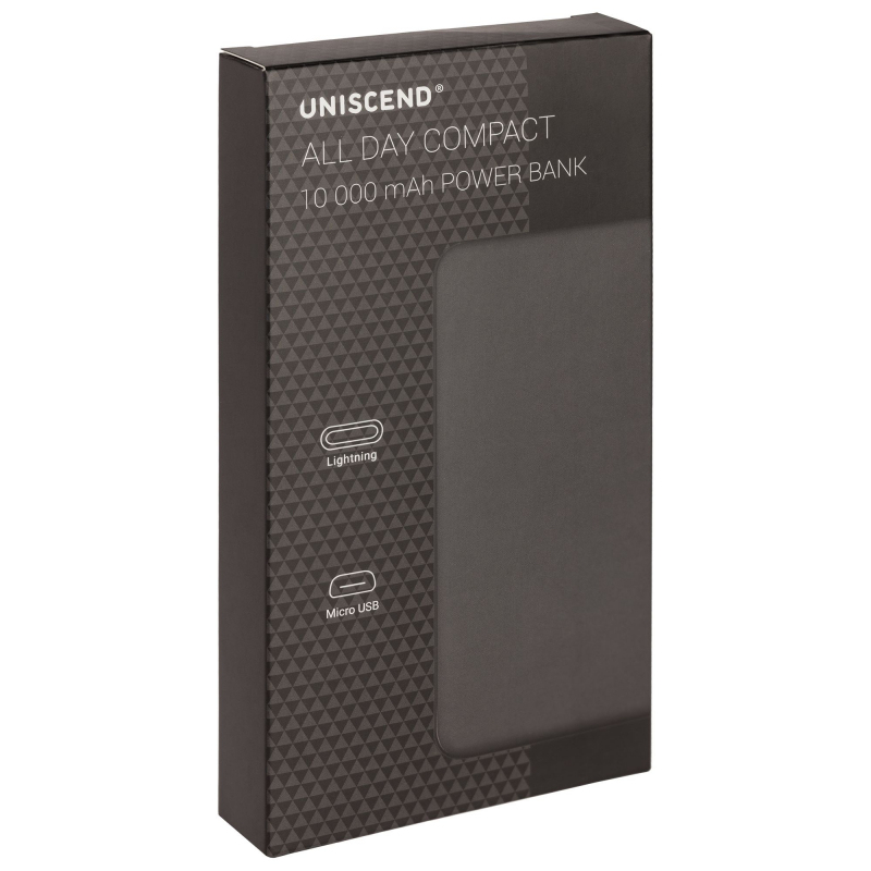 Внешний аккумулятор Uniscend All Day Compact Type-C 10000 мAч, чёрный фото 7