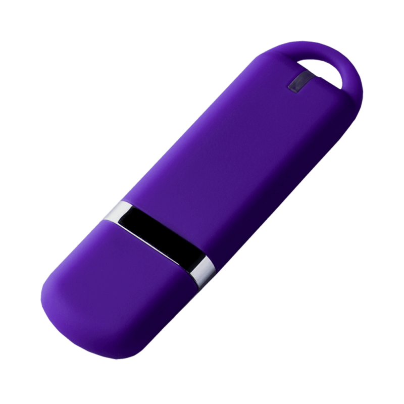 флешка пластиковая Bandos Soft, с колпачком, фиолетовая фото 1