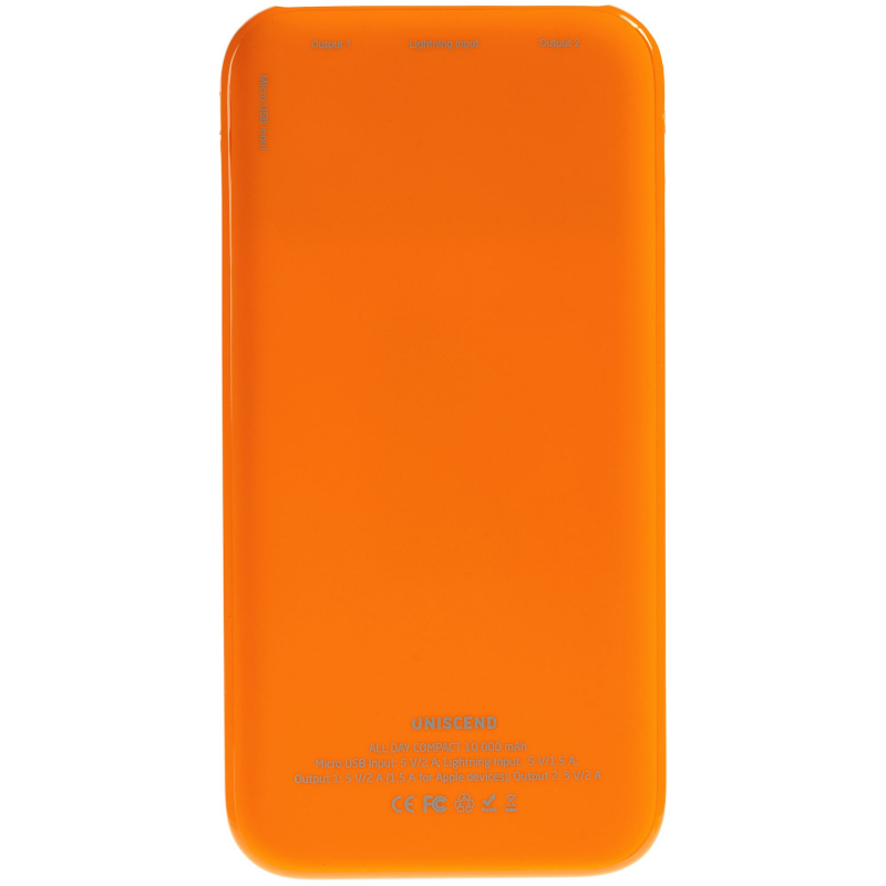 Внешний аккумулятор Uniscend All Day Compact Type-C 10000 мAч, оранжевый фото 4