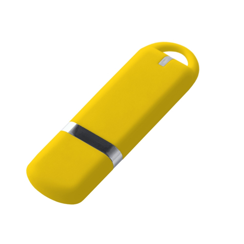 флешка пластиковая, Bandos Soft, с колпачком, жёлтая фото 1