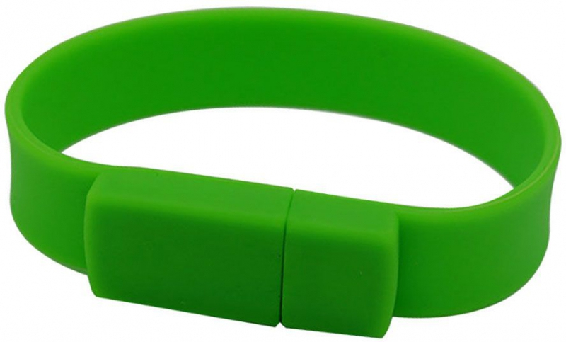 флешка браслет силиконовая Kuribi, зелёная фото 1