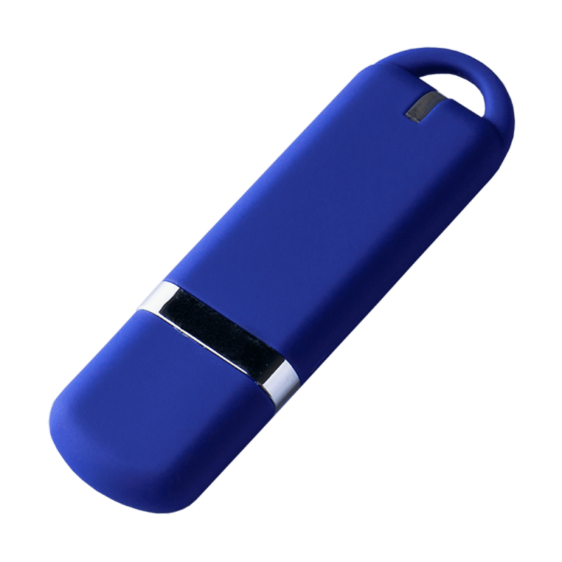 флешка пластиковая Bandos Soft, с колпачком, синяя фото 1