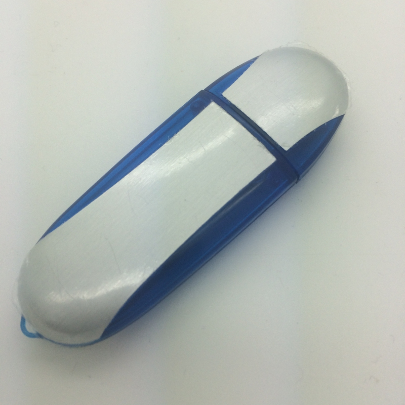 пластиковая флешка, Lilu, с колпачком, синяя фото 3